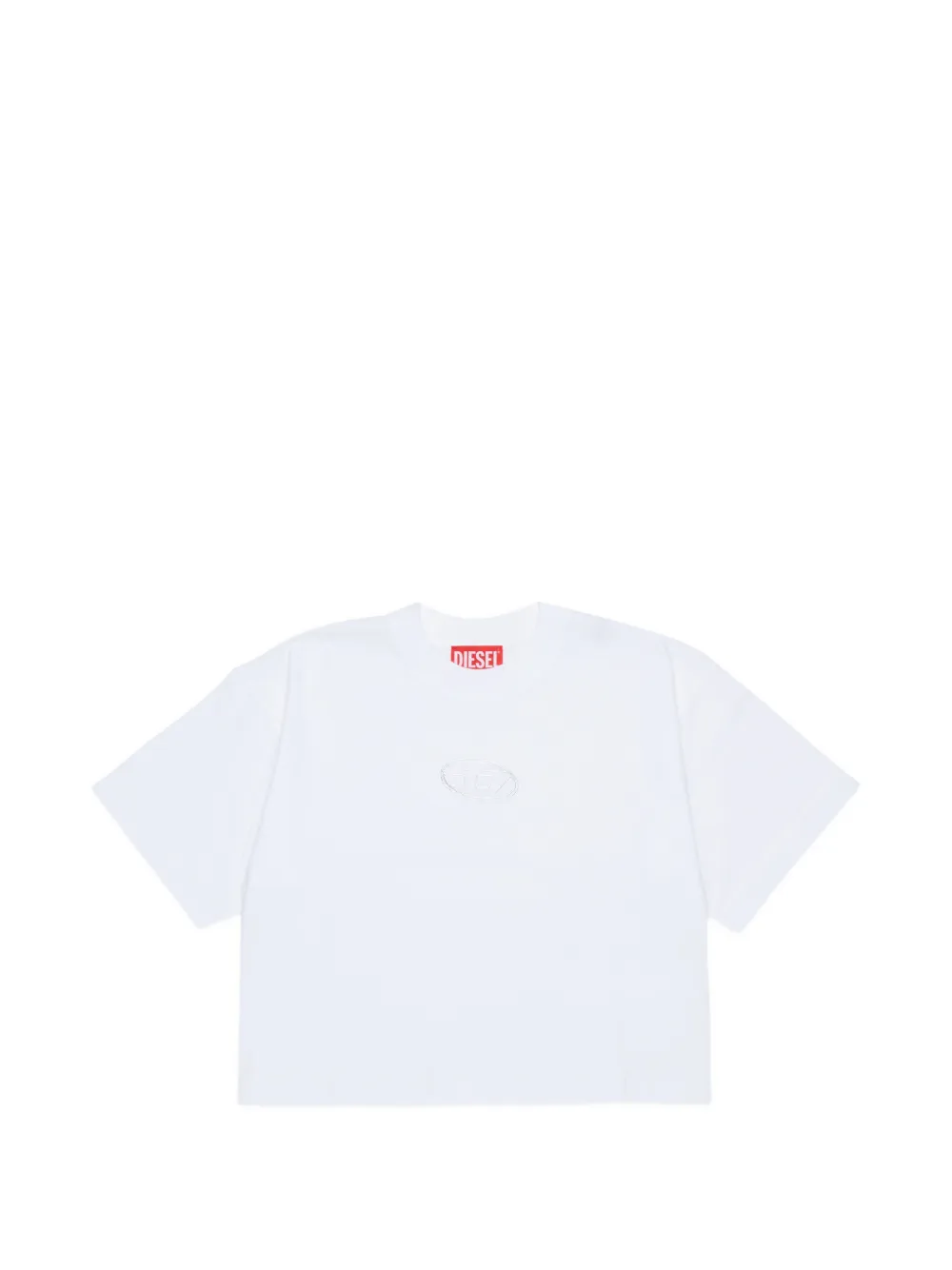 Diesel Kids Oval D embroidered T-shirt - Bianco