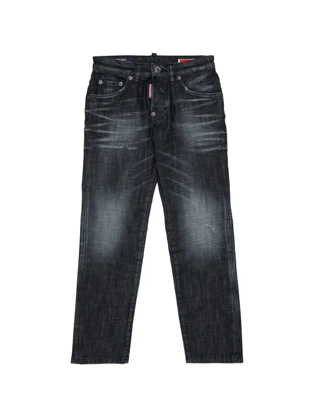 DSQUARED2 KIDS Jeans mit ausgewaschenem Effekt - Schwarz