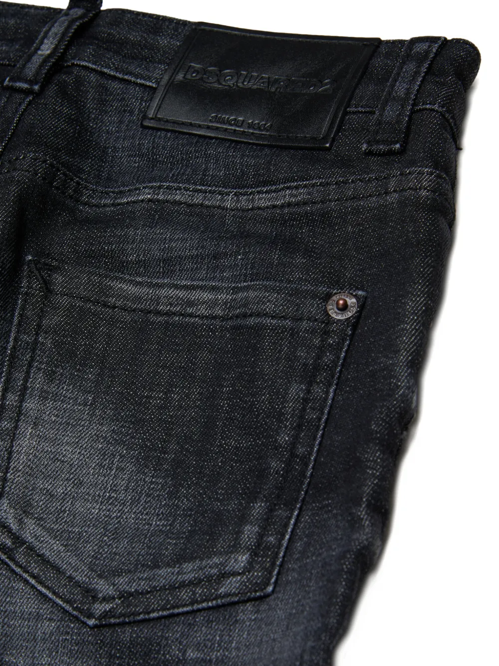 DSQUARED2 KIDS Jeans met wassing Zwart