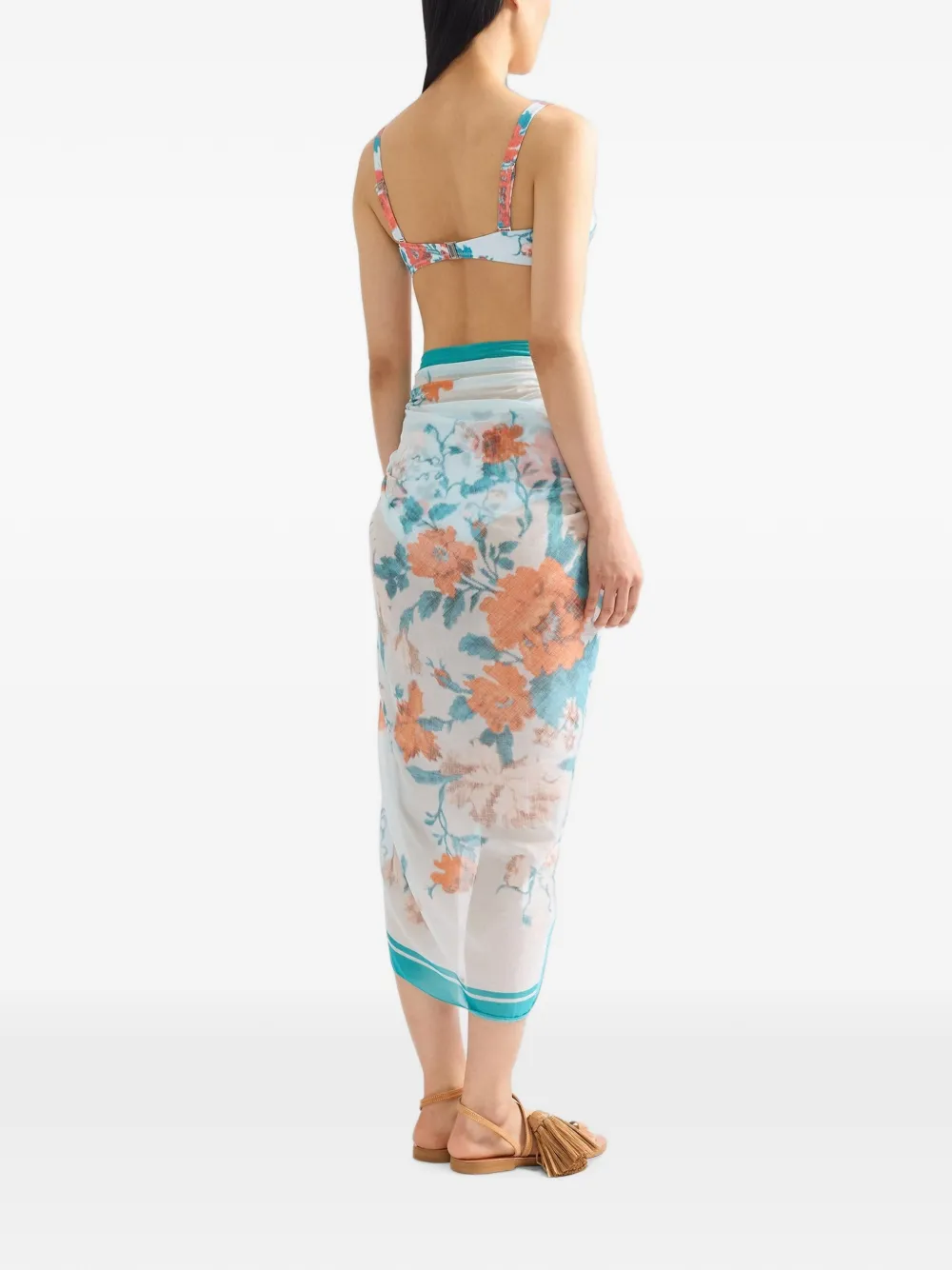 ERDEM Tuniek met bloemenprint Blauw