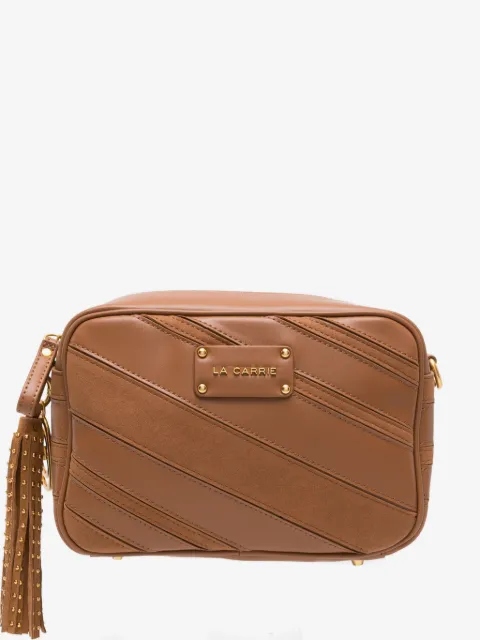 La Carrie quilted-finish tassel-detail crossbody bag
