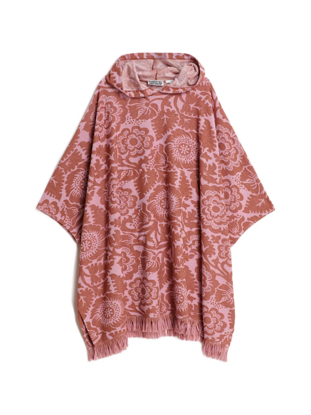 Essentiel Antwerp floral-jacquard fringed dress - Rosa