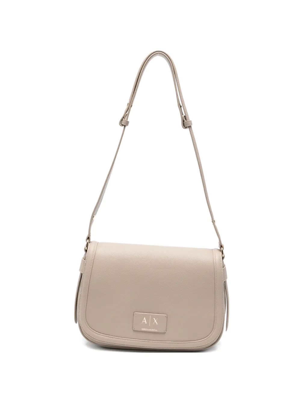 Armani Exchange logo-patch shoulder bag - Toni neutri