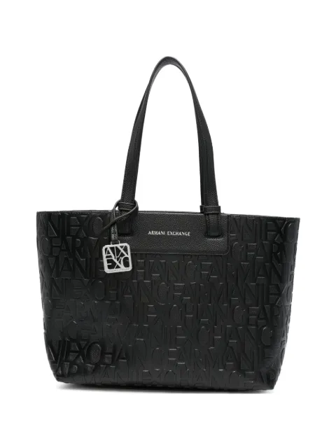 Armani Exchange logo-embossed tote bag
