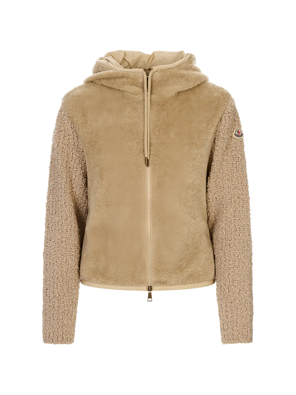 MONCLER logo-patch cardigan - Nude