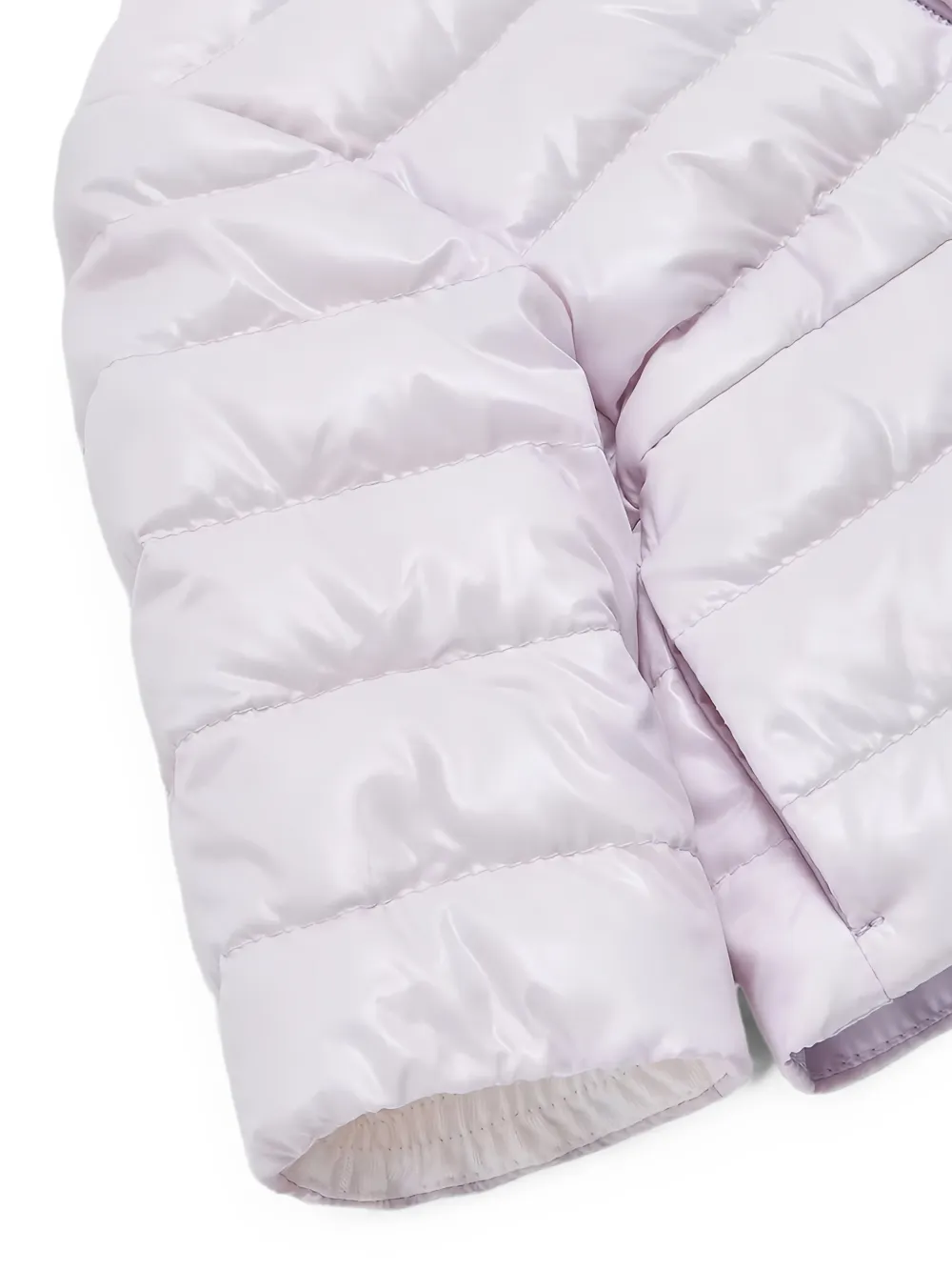 Moncler Enfant Pinar gewatteerd jack met capuchon Paars