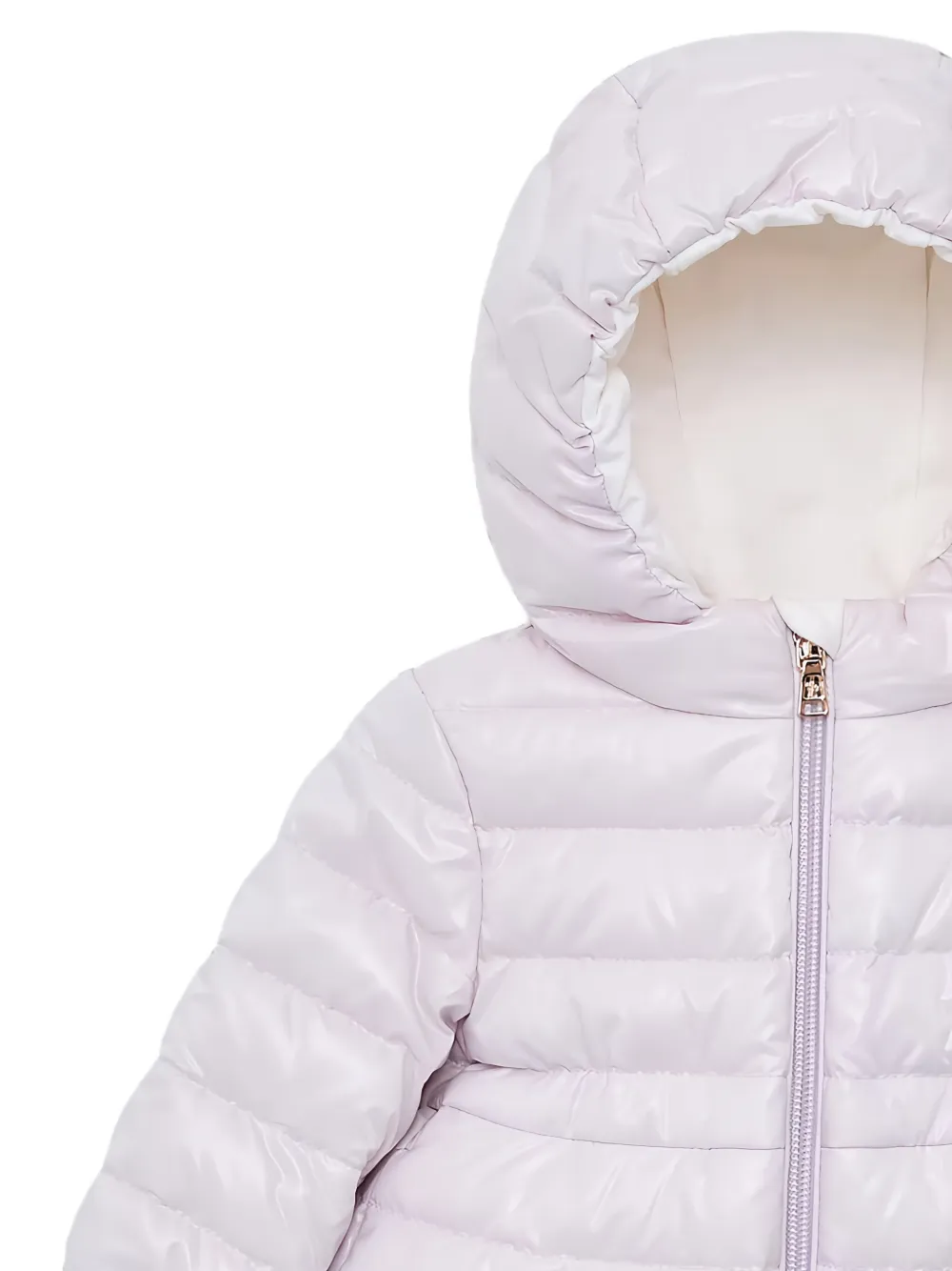 Moncler Enfant Pinar gewatteerd jack met capuchon Paars