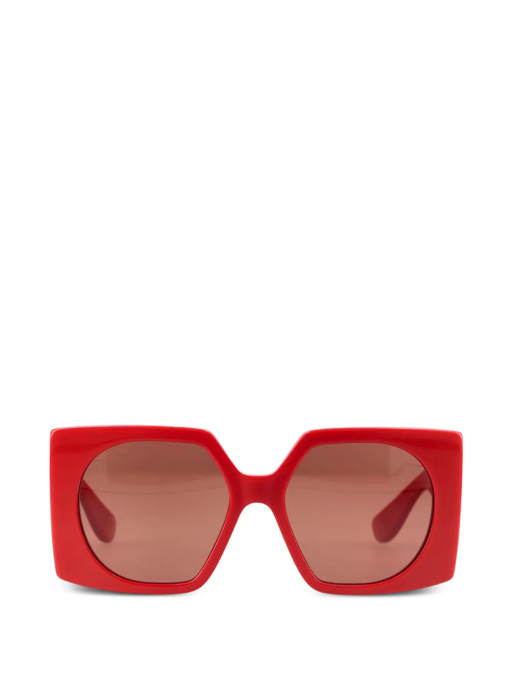 Valentino Garavani VLogo rectangle-frame sunglasses - Rosso