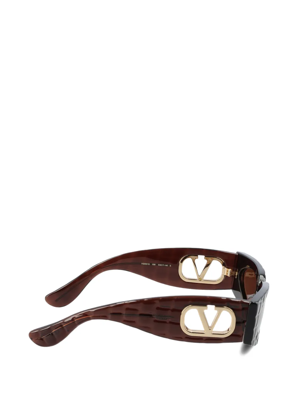VALENTINO GARAVANI EYEWEAR Zonnebril met rechthoekig montuur Bruin