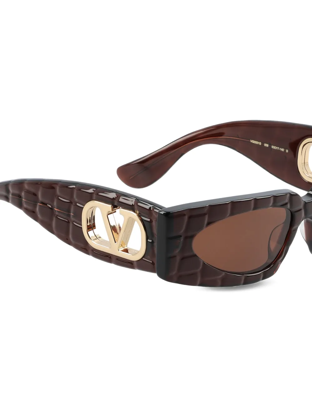 VALENTINO GARAVANI EYEWEAR Zonnebril met rechthoekig montuur Bruin