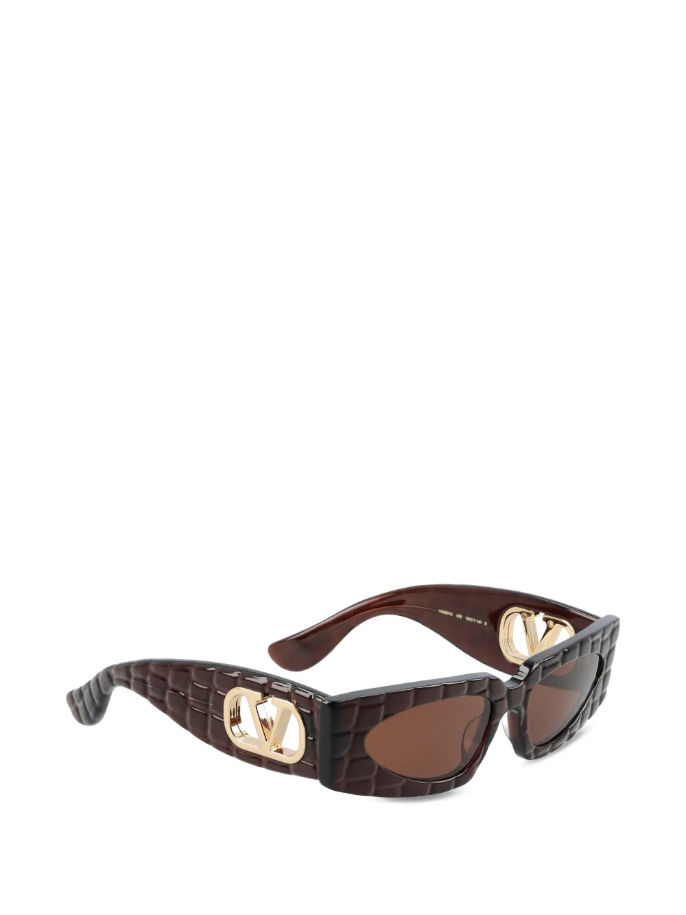 VALENTINO GARAVANI EYEWEAR Zonnebril met rechthoekig montuur Bruin