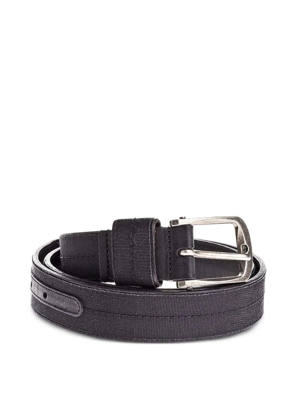 Lanvin grosgrain-trim leather belt - Schwarz