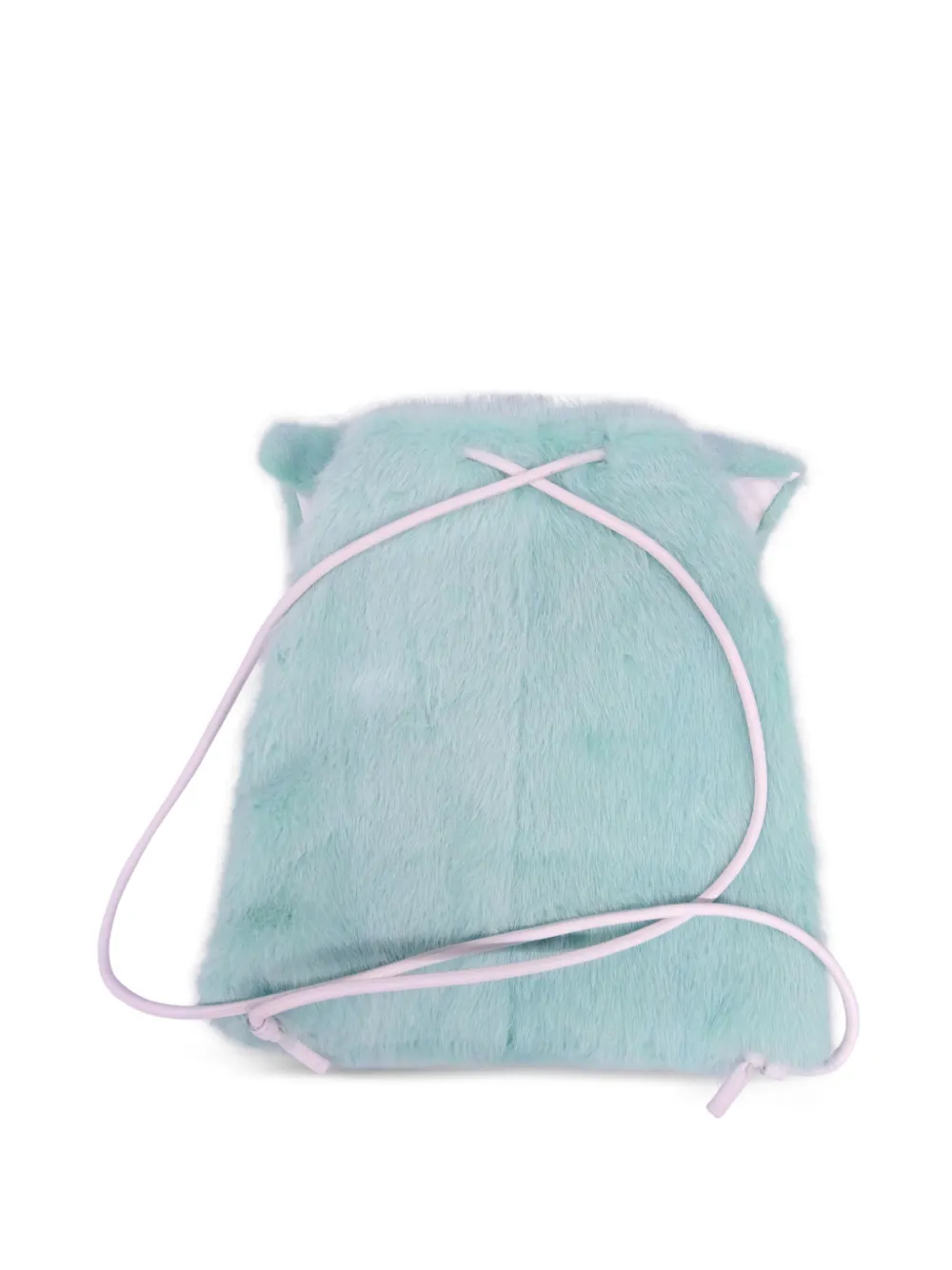 mate bow-detail faux-fur backpack - Verde