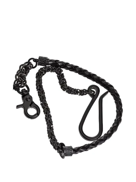 D'amico braided leather-chain keychain