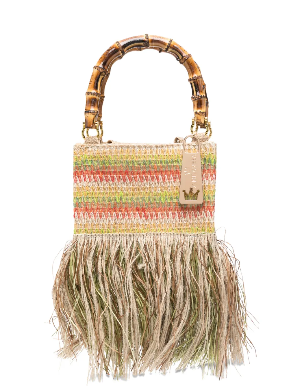 la milanesa Begonia fringed tote bag - Toni neutri