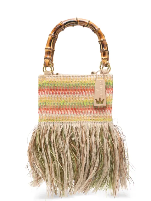 la milanesa Begonia fringed tote bag