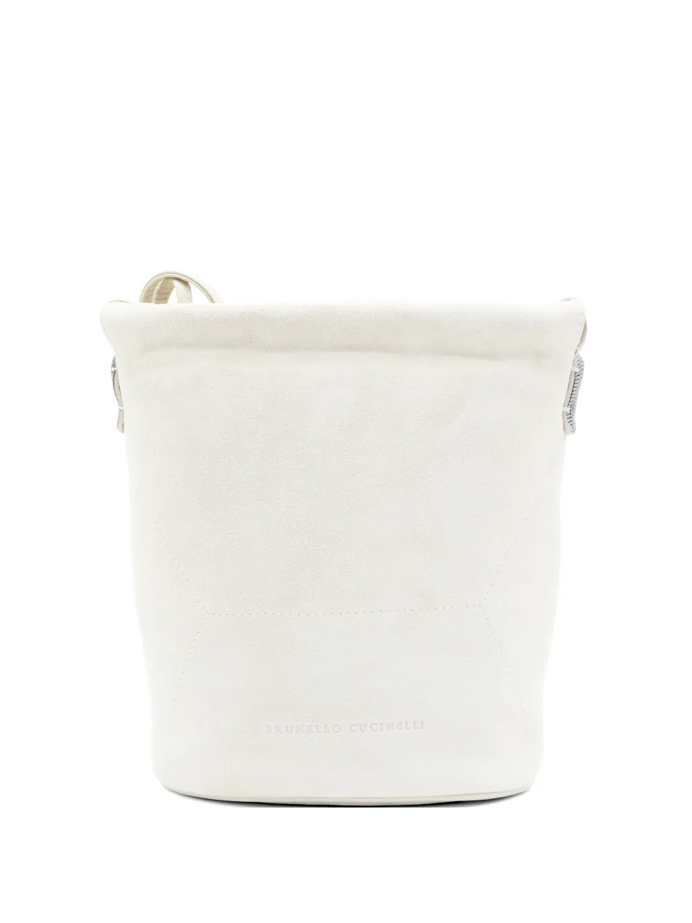 Brunello Cucinelli Monili-embellished suede shoulder bag - Toni neutri