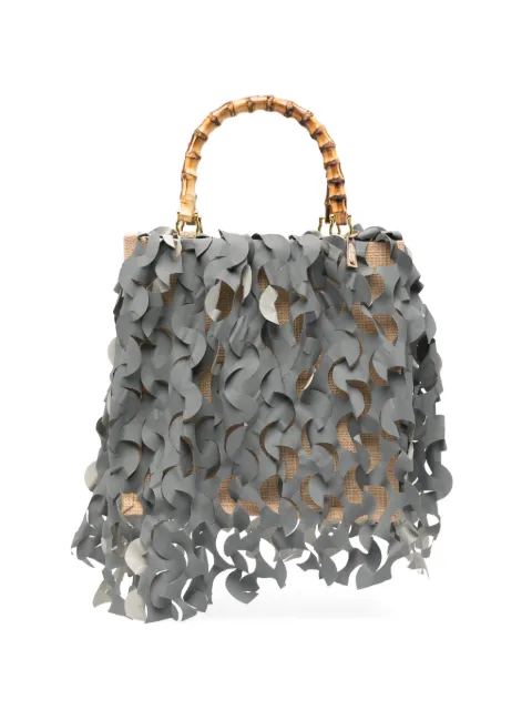 la milanesa medium Oceano bamboo-handle tote bag