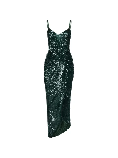 THE ARCHIVIA Long Sea sequin-embellished draped dress