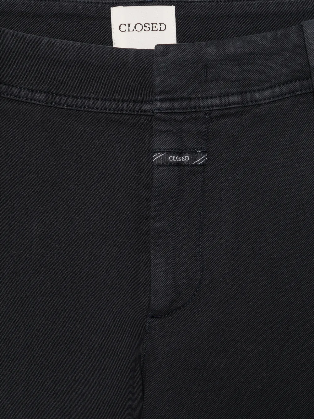 Closed Broek met riemlussen Blauw