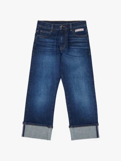 Marni Kids turn-up cuff jeans