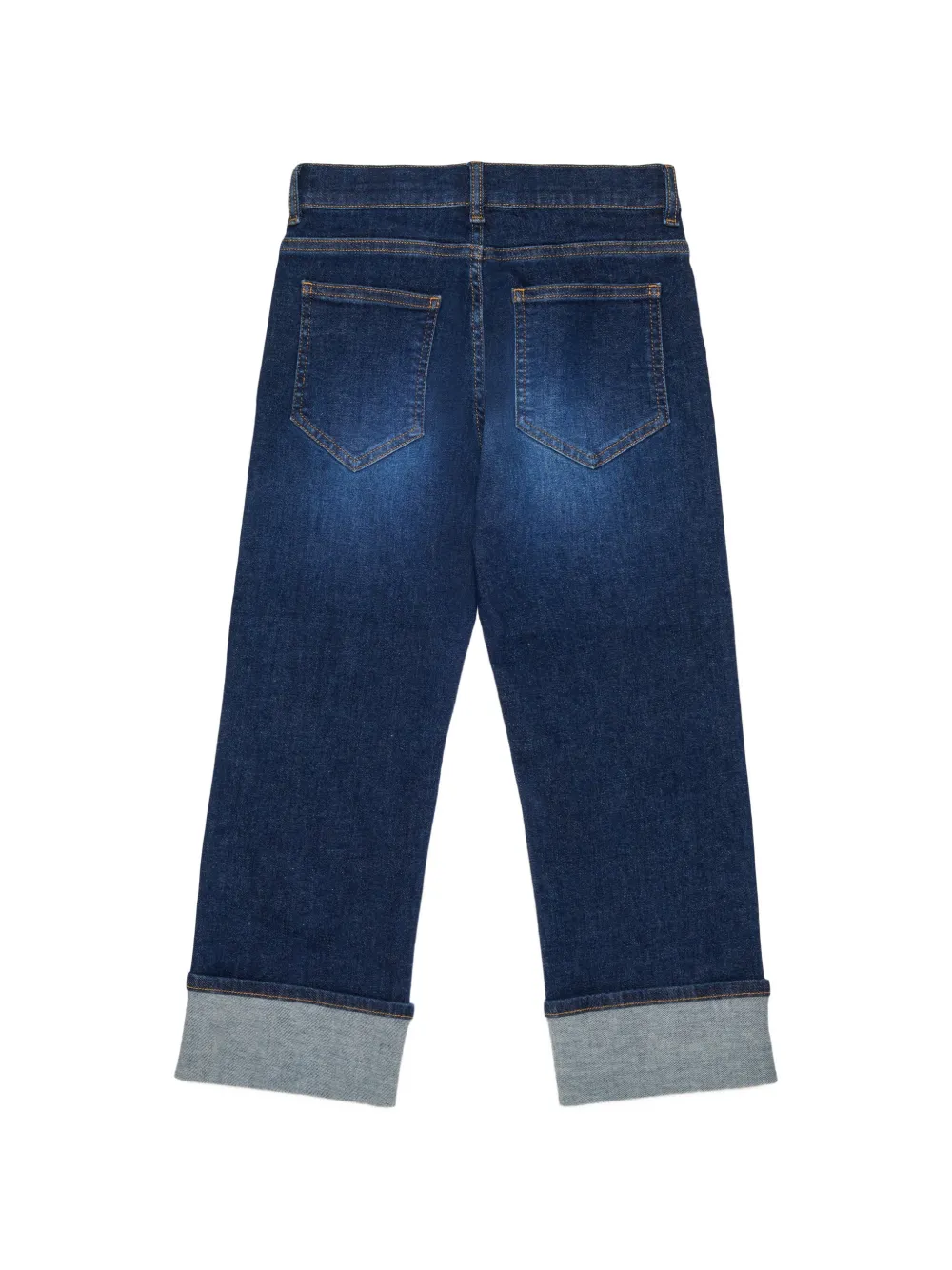 Marni Kids Jeans met omgeslagen cuffs Blauw