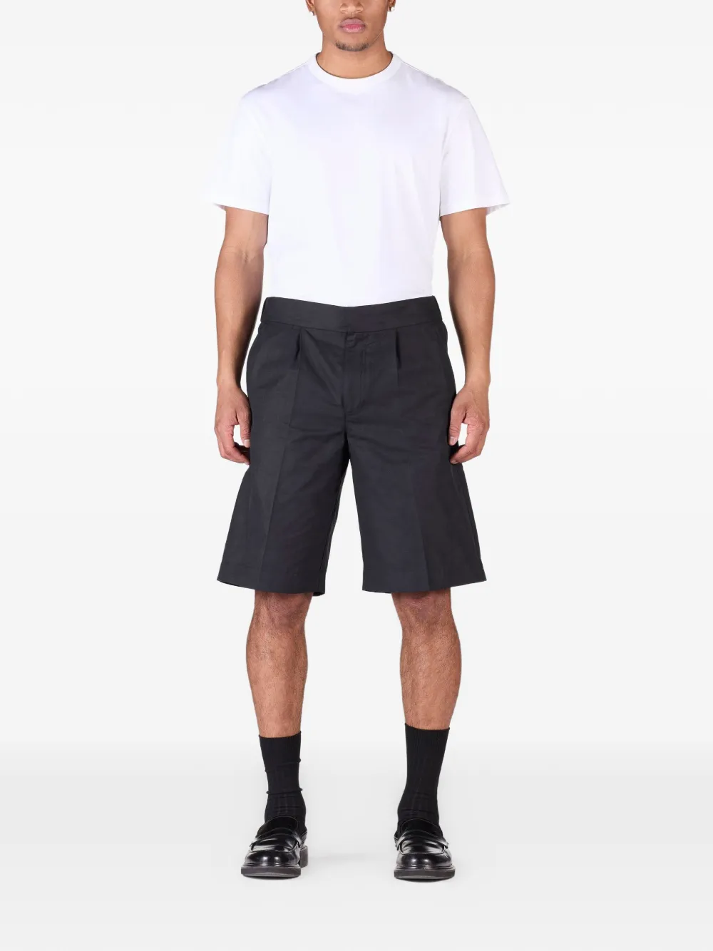 CIARAN Geplooide shorts Zwart