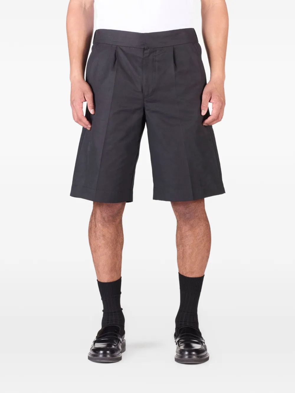 CIARAN Geplooide shorts Zwart