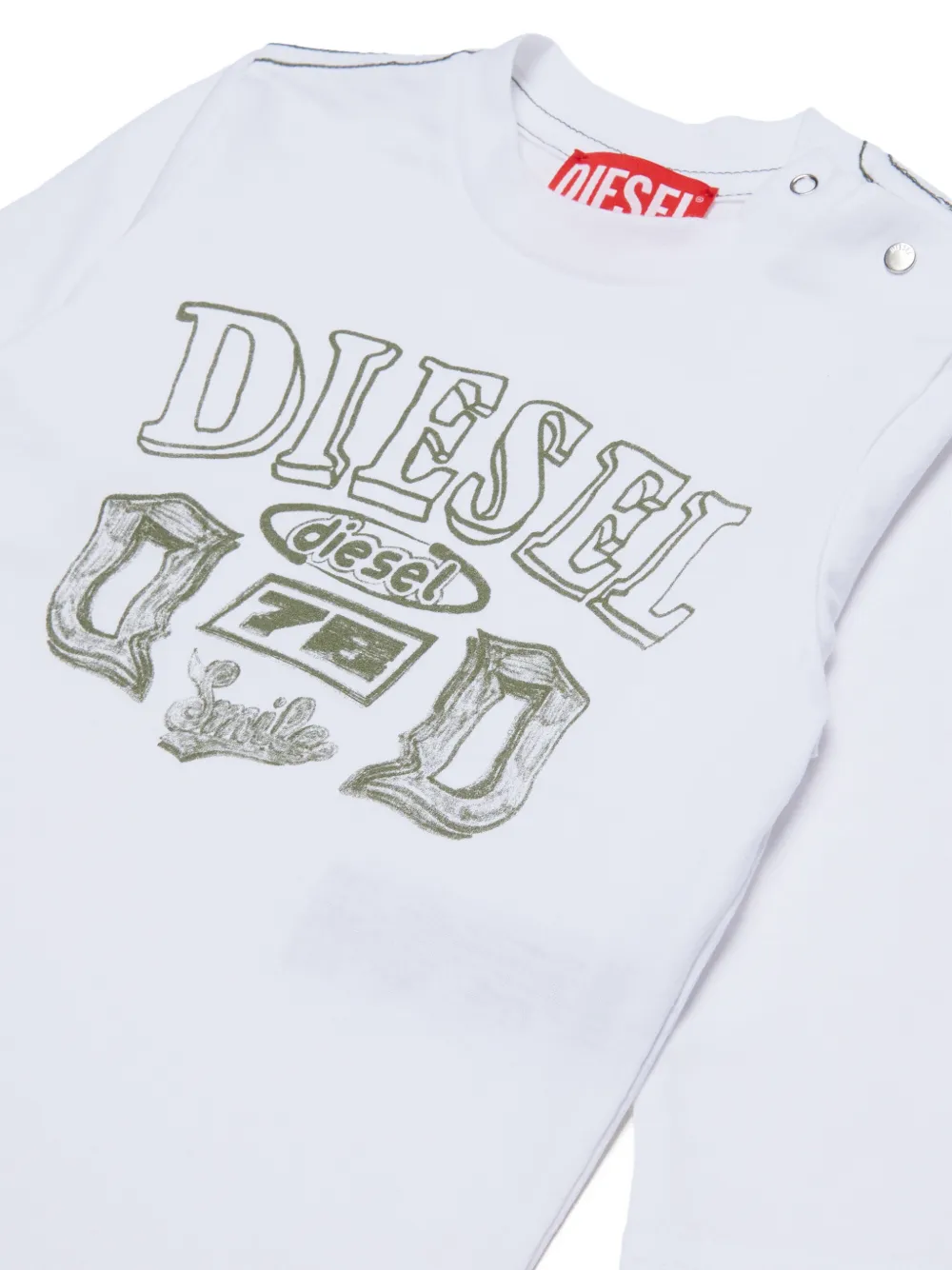 Diesel Kids T-shirt met lange mouwen Wit