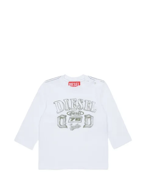 Diesel Kids logo-print long-sleeve T-shirt