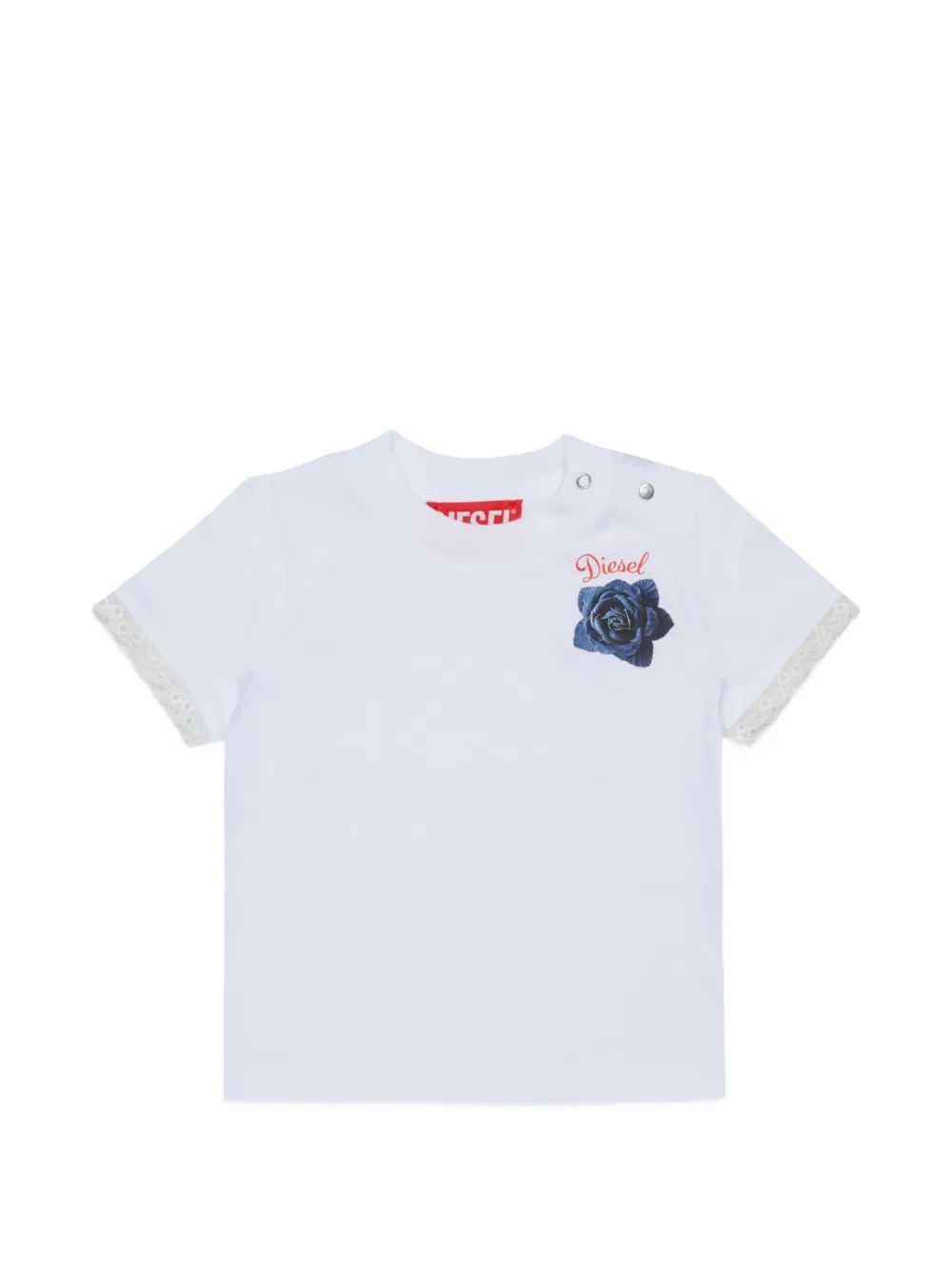 Diesel Kids T-shirt con ricamo - Bianco