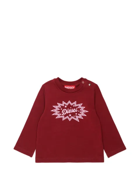 Diesel Kids playera manga larga con logo estampado