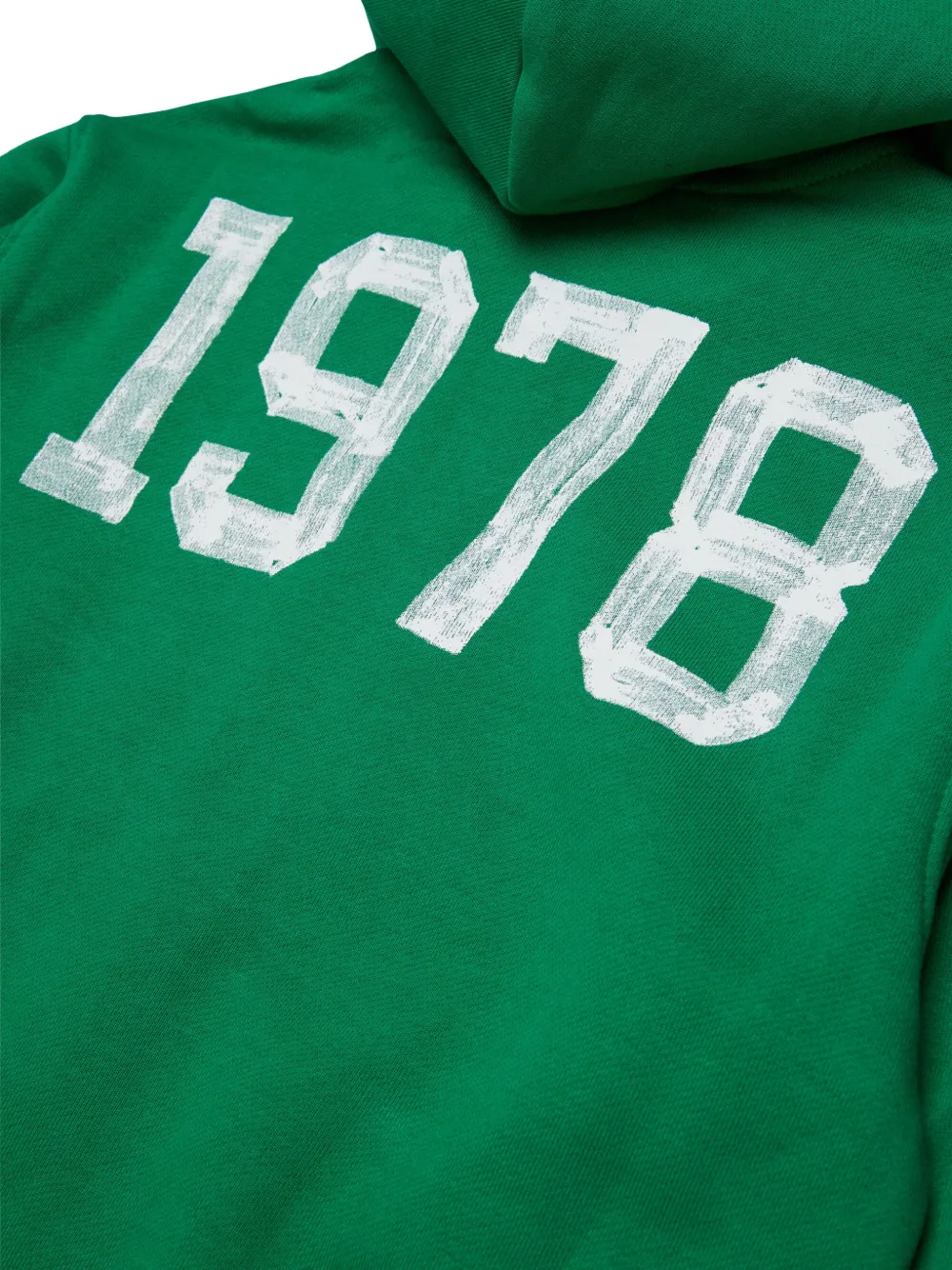 Diesel Kids Hoodie met logoprint en rits Groen