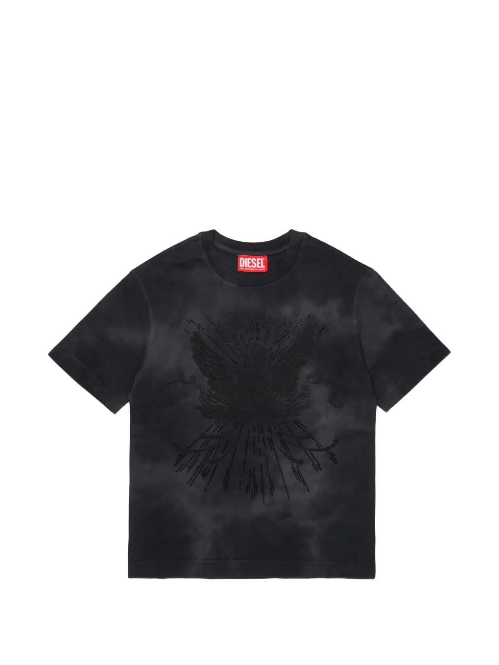 Diesel Kids T-shirt in cotone con stampa grafica - Grigio