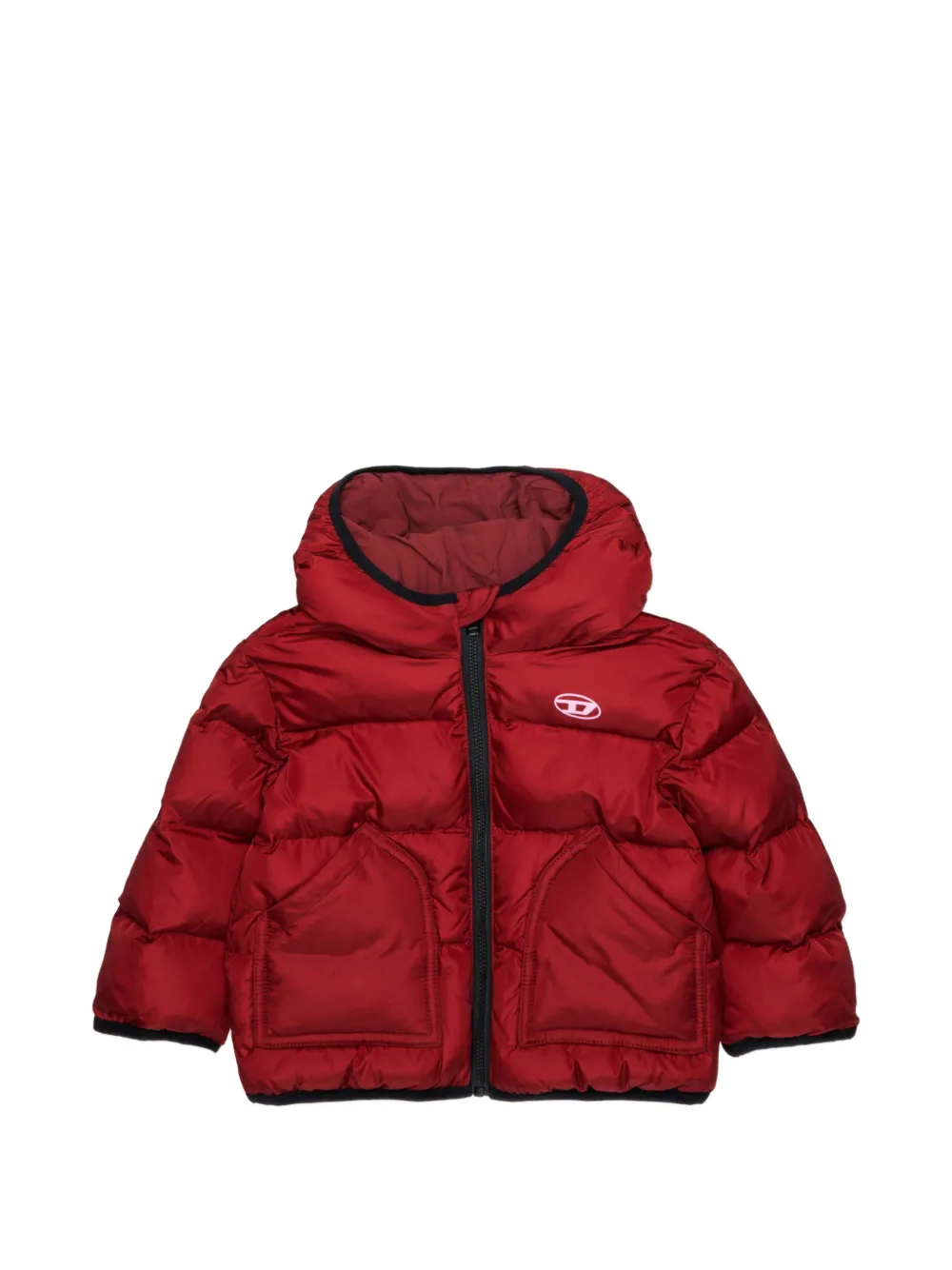Diesel Kids Piumino con applicazione - Rosso