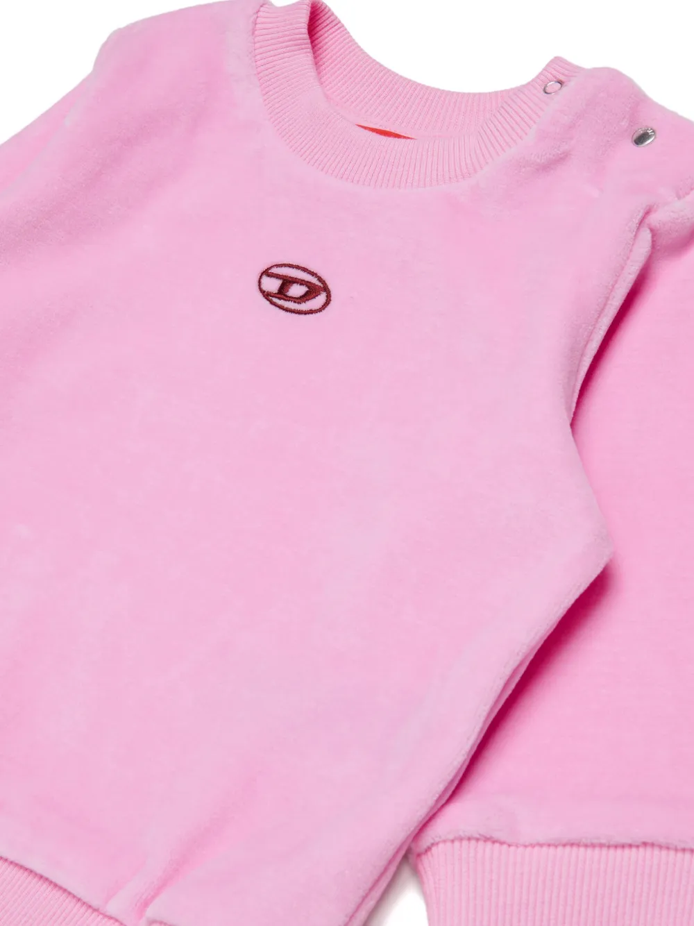 Diesel Kids Sweater met geborduurd logo Roze