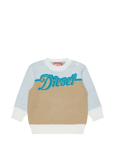 Diesel Kids logo-intarsia sweater
