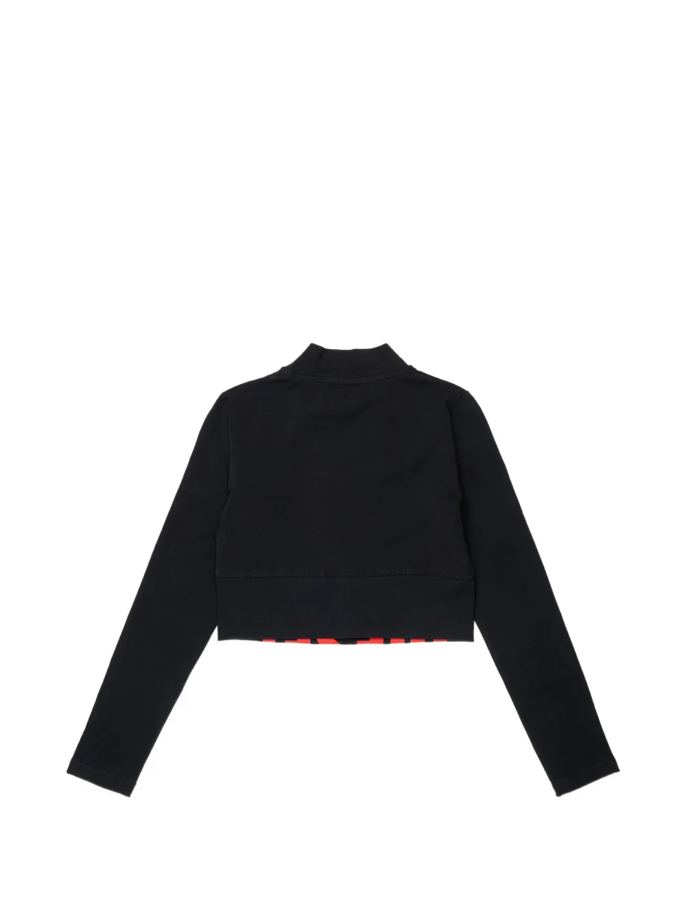 Diesel Kids Cropped T-shirt met logoprint Zwart