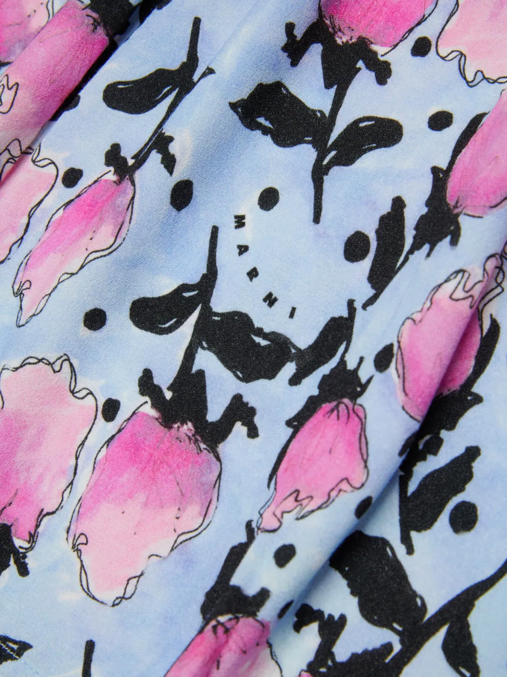 Marni Kids Rok met bloemenprint Blauw