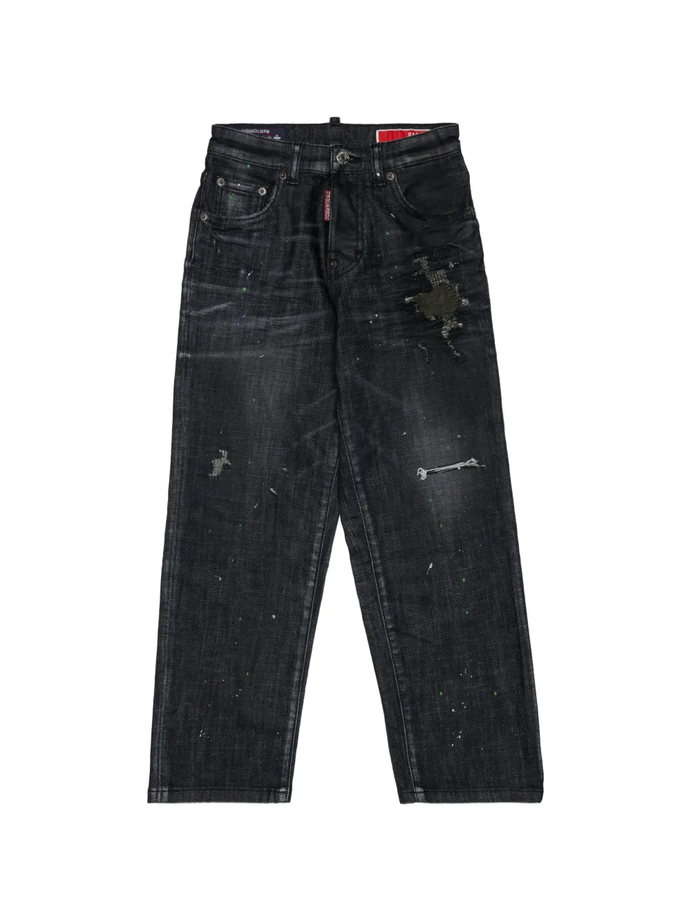 DSQUARED2 KIDS Jeans con effetto vissuto - Nero