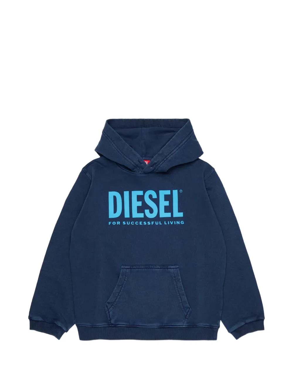 Diesel Kids Felpa con cappuccio e logo - Blu