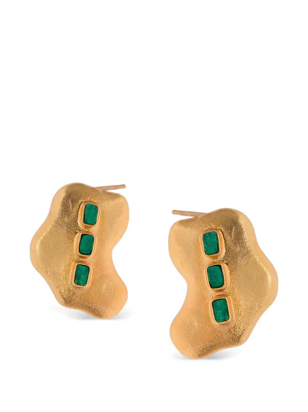 FENOMENA Muzo emerald earrings - Gold