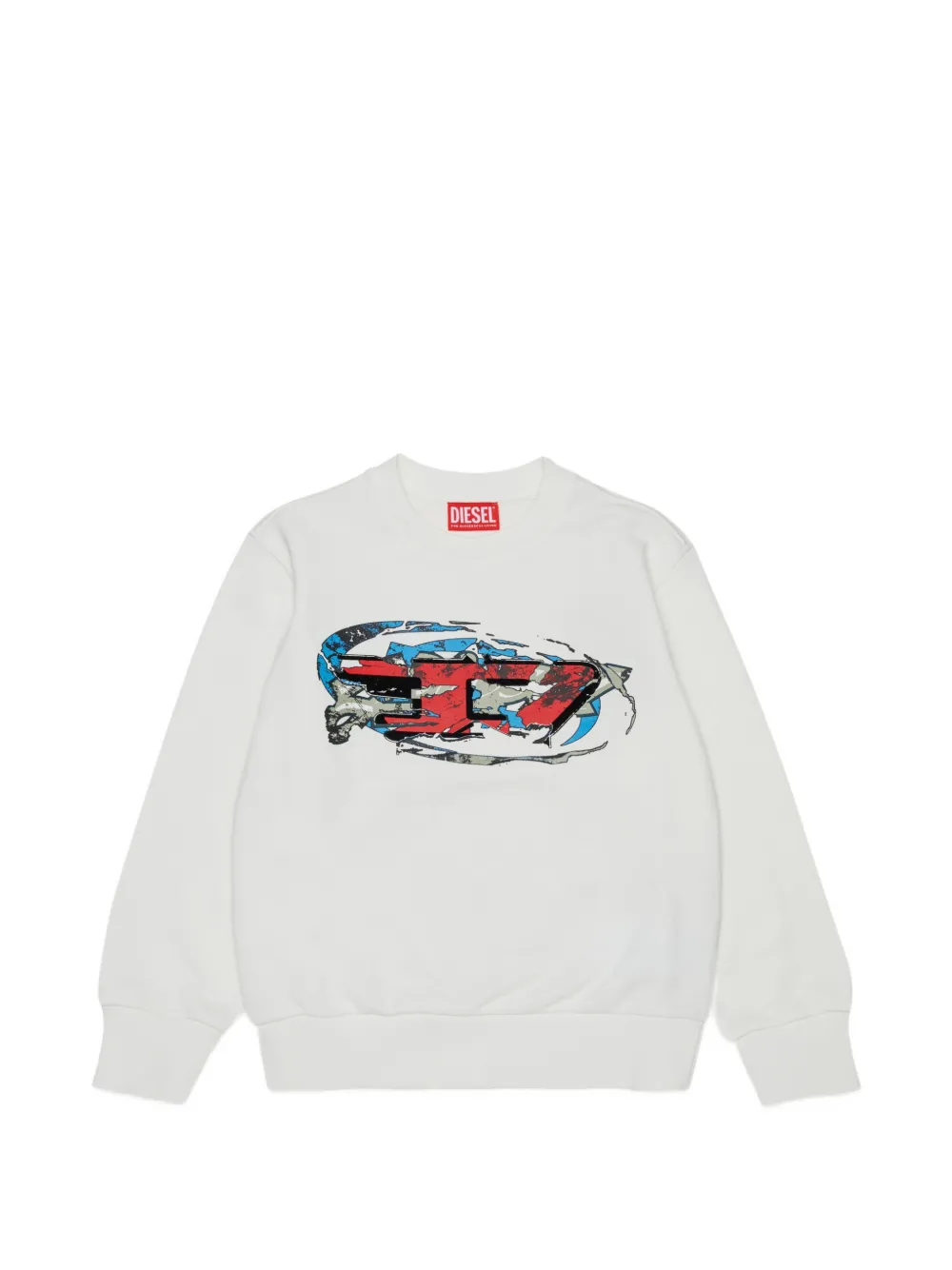 Diesel Kids Sweatshirt mit Logo-Print - Weiß