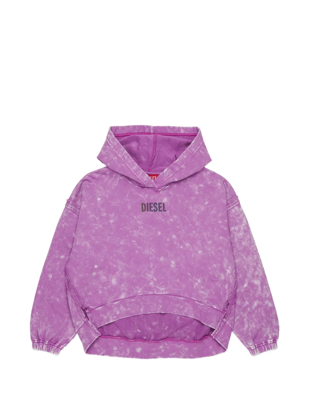Diesel Kids Hoodie mit Logo-Print - Violett