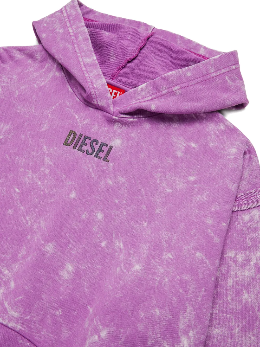 Diesel Kids Hoodie met logoprint Paars