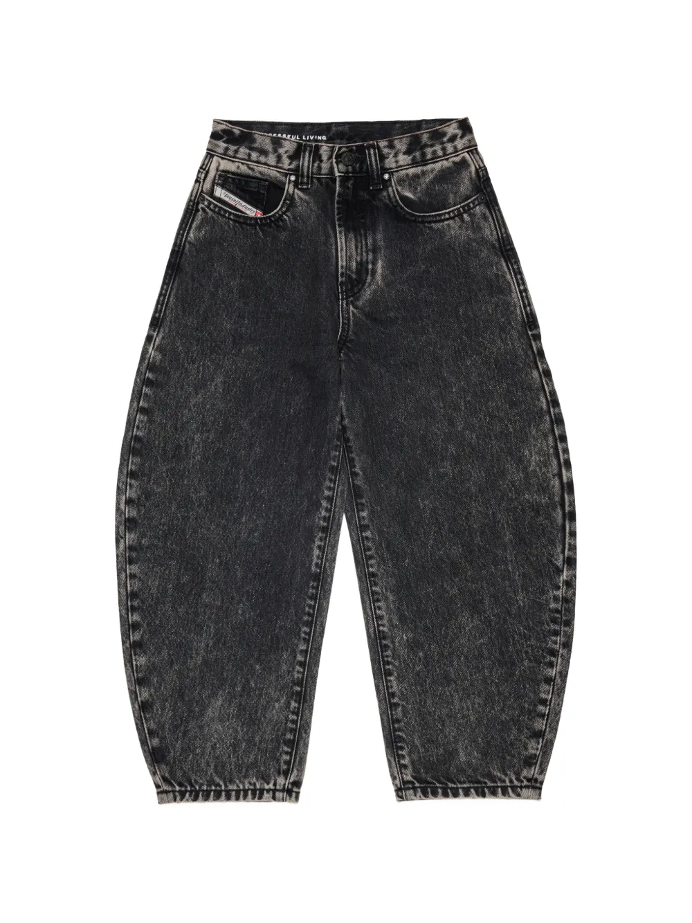 Diesel Kids Jeans D-Milty con effetto schiarito - Grigio
