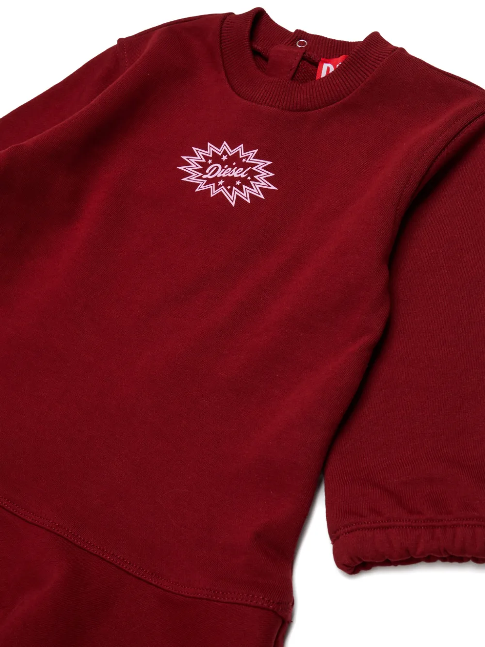 Diesel Kids Jurk met logoprint Rood