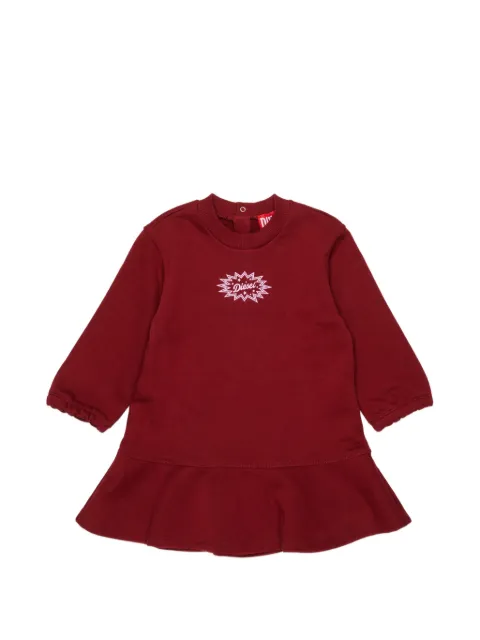 Diesel Kids logo-print ruffle-hem dress