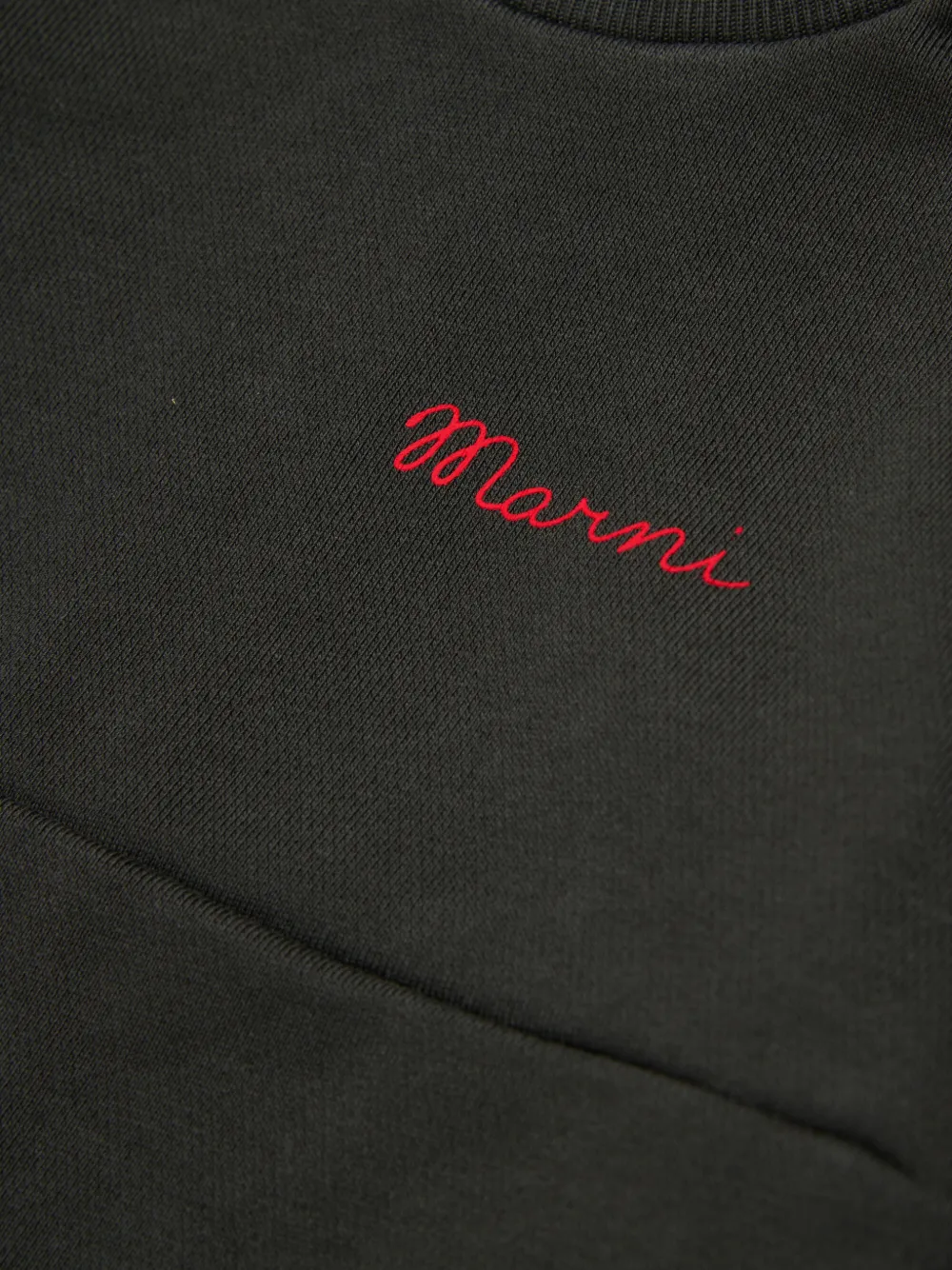 Marni Kids Jurk met geborduurd logo en opgestikte zak Zwart