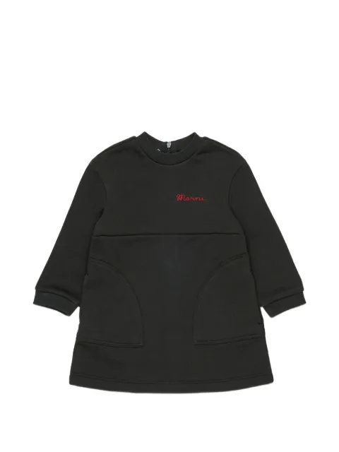 Marni Kids robe à logo brodé et poches plaquées